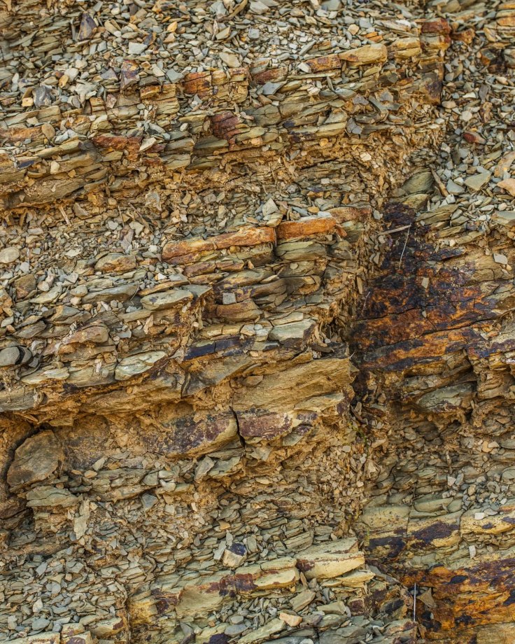 The impressive Ponca soil at Paraschos' vineyard in San